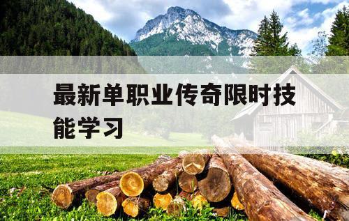 最新单职业传奇限时技能学习