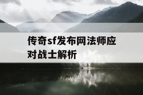 传奇sf发布网法师应对战士解析