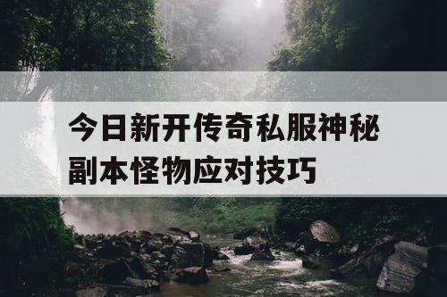 今日新开传奇私服神秘副本怪物应对技巧