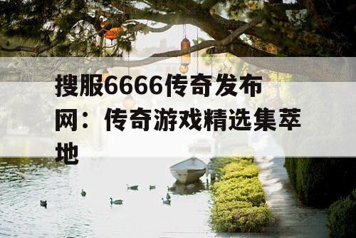 搜服6666传奇发布网：传奇游戏精选集萃地