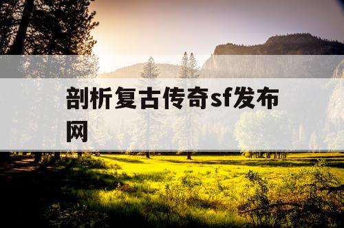剖析复古传奇sf发布网