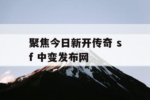 聚焦今日新开传奇 sf 中变发布网