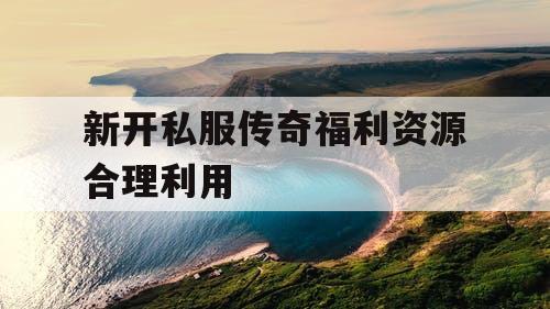 新开私服传奇福利资源合理利用
