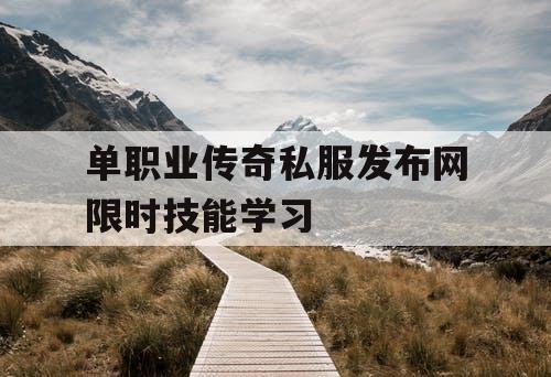 单职业传奇私服发布网限时技能学习