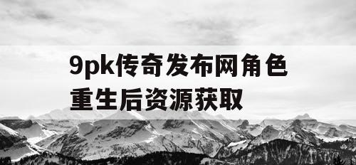 9pk传奇发布网角色重生后资源获取