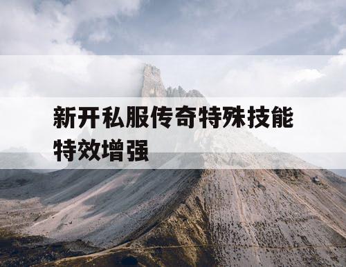 新开私服传奇特殊技能特效增强
