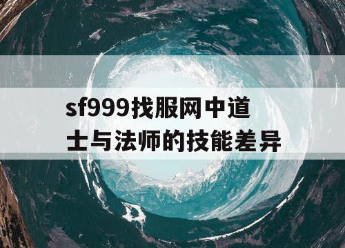 sf999找服网中道士与法师的技能差异