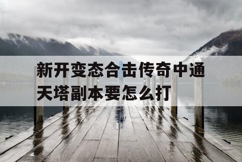 新开变态合击传奇中通天塔副本要怎么打