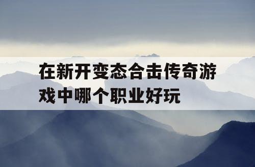 在新开变态合击传奇游戏中哪个职业好玩