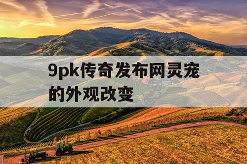 9pk传奇发布网灵宠的外观改变