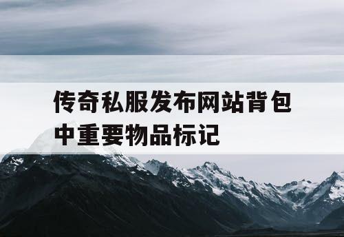 传奇私服发布网站背包中重要物品标记