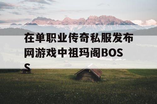 在单职业传奇私服发布网游戏中祖玛阁BOSS
