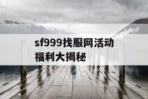 sf999找服网活动福利大揭秘