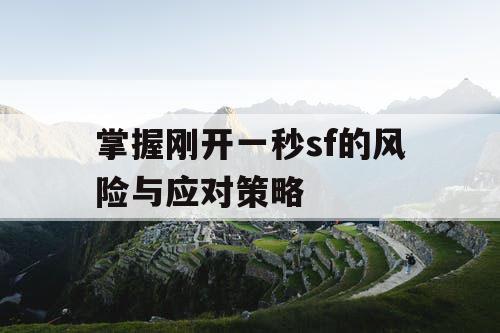 掌握刚开一秒sf的风险与应对策略