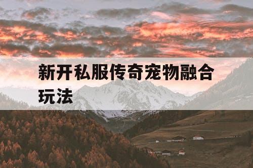 新开私服传奇宠物融合玩法