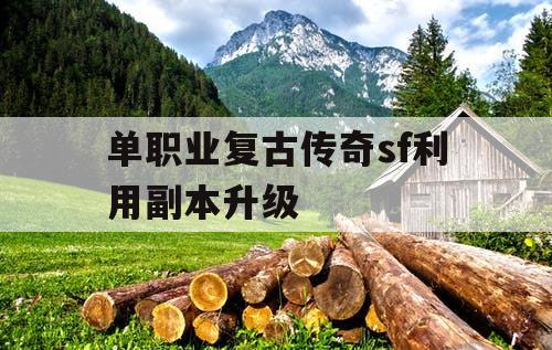 单职业复古传奇sf利用副本升级